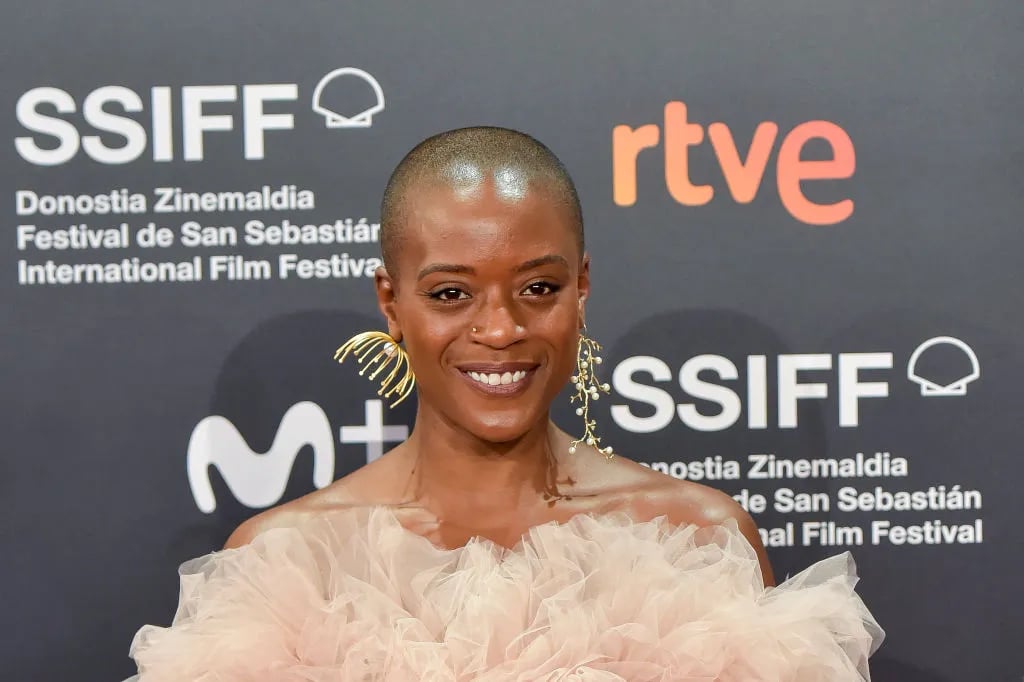 SAN SEBASTIAN, SPAIN - SEPTEMBER 24: T'nia Miller attends "La Fortuna" premiere during 69th San Sebastian Film Festival at Kursaal, San Sebastian on September 24, 2021 in San Sebastian, Spain.