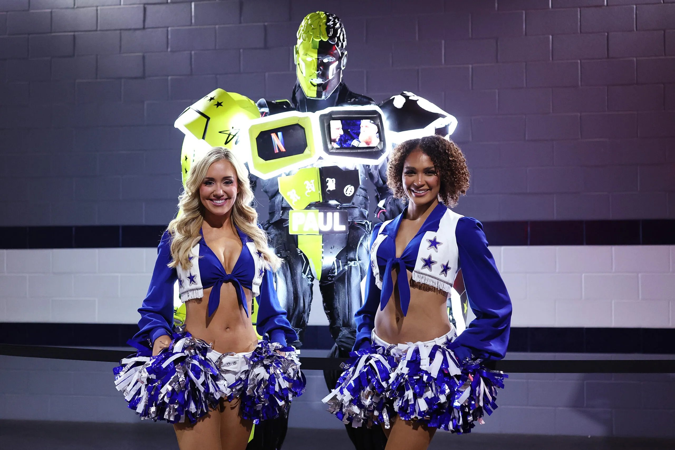 Dallas Cowboys Cheerleaders attend LIVE On Netflix: Jake Paul vs. Mike Tyson at AT&amp;T Stadium on November 15, 2024 in Arlington, Texas.