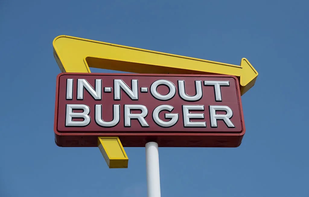 In-n-Out Burgers sign