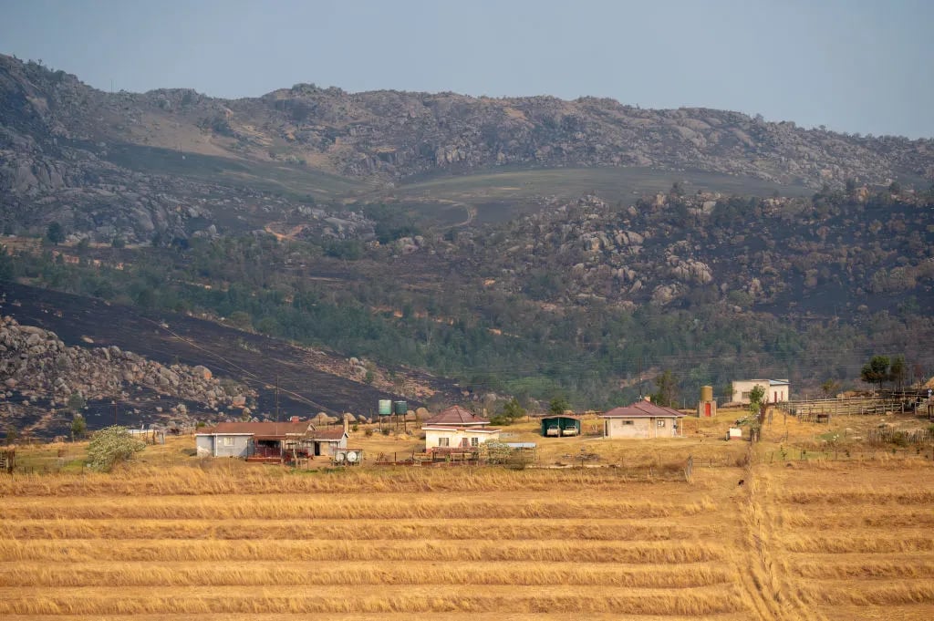 Mountainous landscape around the country s capital Mbabane in Eswatini, 31 August 2024. Eswatini is a developing country with over 43% unemployment, the highest rate of Aids per capita in Africa, described as a dictatorship and led by Mswati III. (Photo by Xavier Duvot / Hans Lucas / Hans Lucas via AFP)