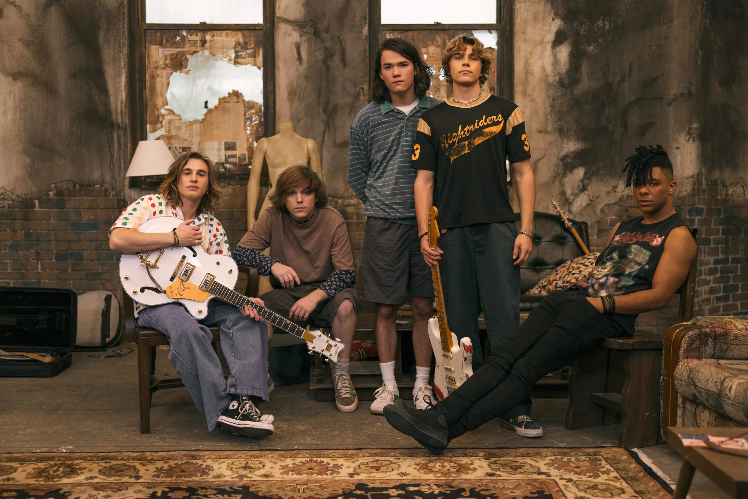 NEIL (Axel Ellis), WYATT (Jesse Golliher), TOPHER (Jeremy Yun), CHARLIE (William Lipton), BEZ (Zendé Murdock)