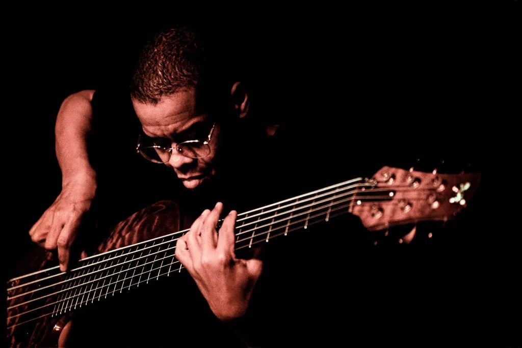 Jazz bassist Anthony Jackson performs at North Sea Jazz festival, The Hague, Netherlands, 10th July1998.