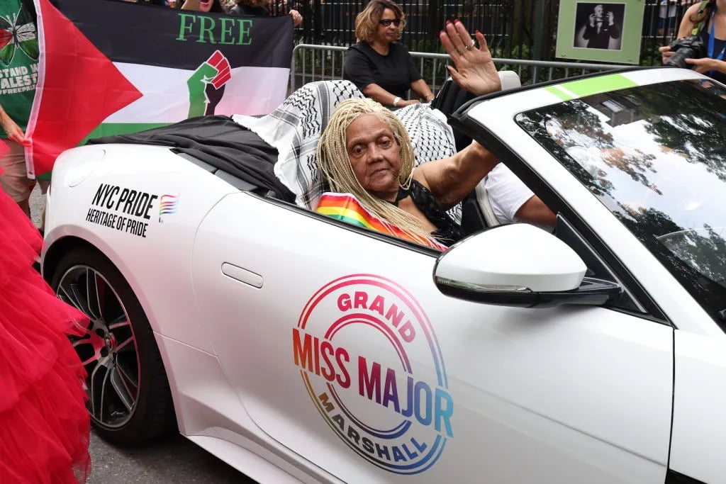 NEW YORK, NEW YORK - JUNE 30: Miss Major Griffin-Gracy attends the 2024 NYC Pride March on June 30, 2024 in New York City.