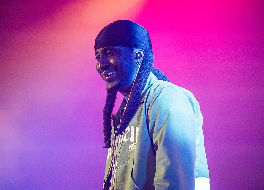 ATLANTA, GEORGIA - SEPTEMBER 28: Rapper K Camp performs during the Kiss 6 Tour at Coca-Cola Roxy on September 28, 2025 in Atlanta, Georgia.