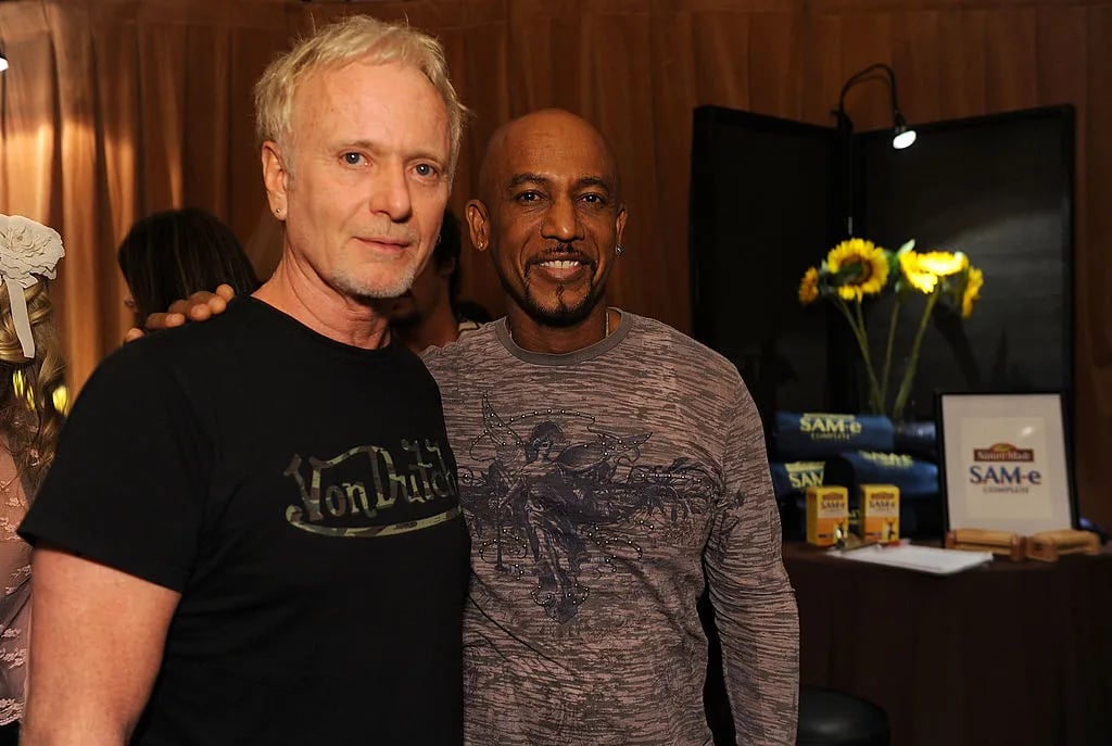 LOS ANGELES, CA - AUGUST 29: Actor Anthony Geary (L) and television personality Montel Williams pose in the Daytime Emmy official gift lounge produced by On 3 Productions held at The Orpheum Theatre on August 29, 2009 in Los Angeles, California.