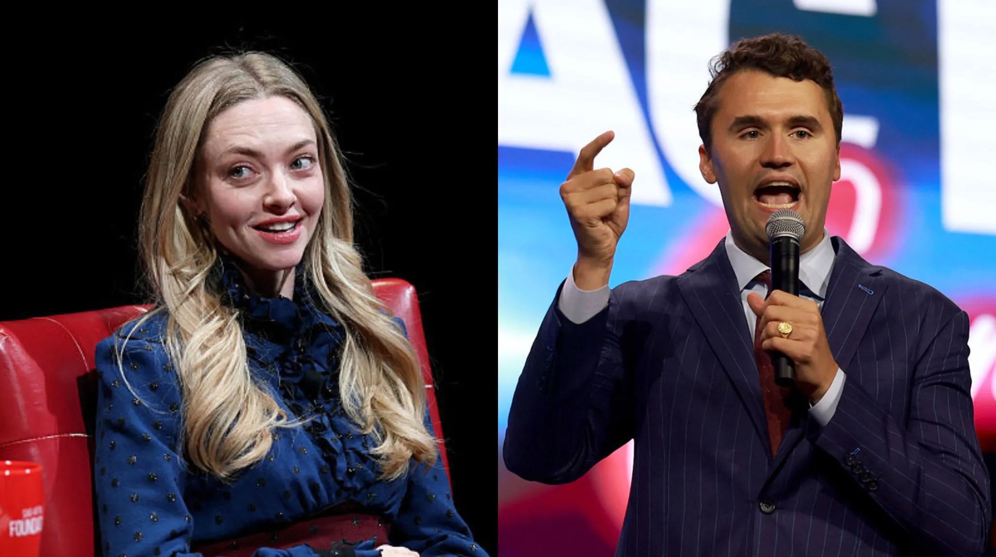 Amanda Seyfried and Charlie Kirk