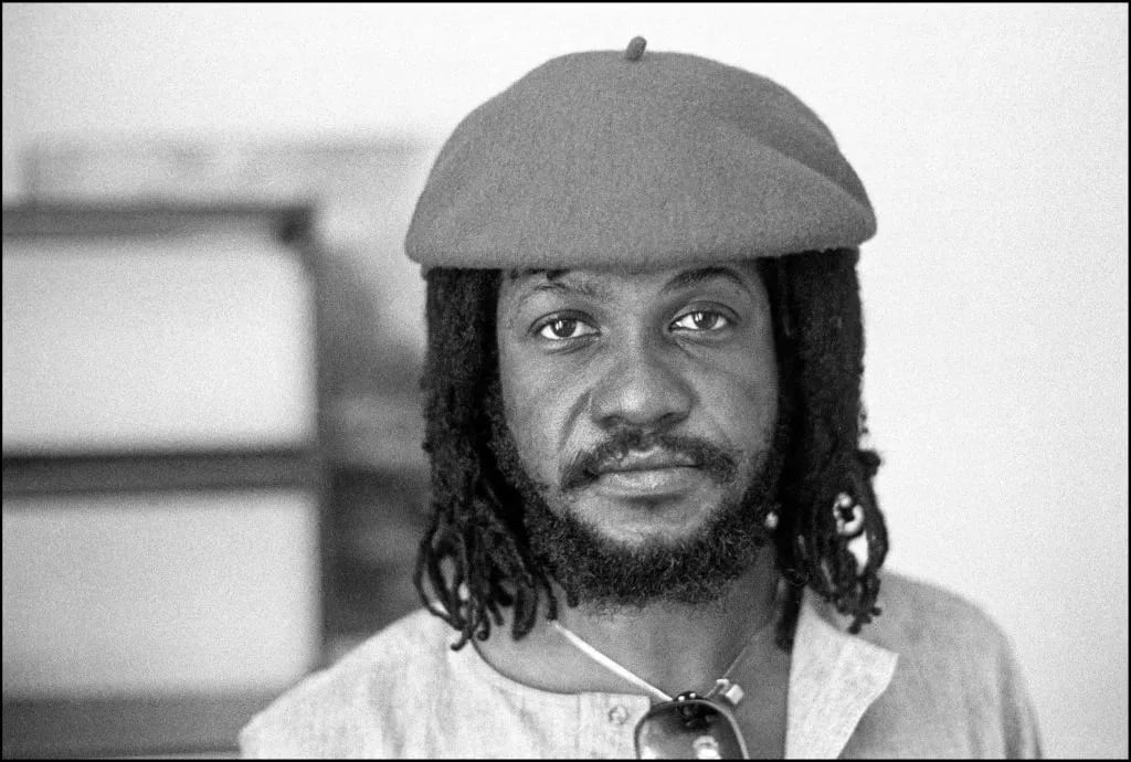 Sly Dunbar at Kensington Park Square apartment, London, UK on 9 July 1984