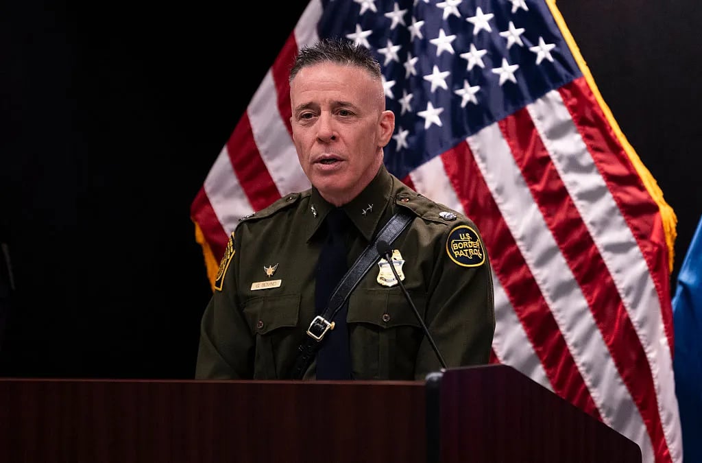 MINNEAPOLIS, MINNESOTA - JANUARY 22: Border Patrol Commander Gregory Bovino speaks during a press conference at the Bishop Henry Whipple Federal on January 22, 2026 in Minneapolis, Minnesota. Bovino, joined by ICE Executive Associate Director of Enforcement and Removal Operations Marcos Charles, addressed ongoing immigration enforcement operations in the state. The Trump administration has sent a reported 3,000 federal plus federal agents into the area, with more on the way, as they make a push to arrest undocumented immigrants in the region.