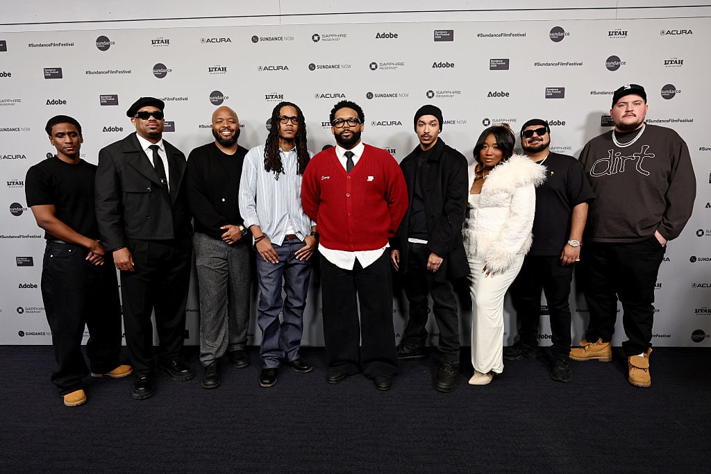 PARK CITY, UTAH - JANUARY 27: Lou Young, Kevin Fredericks, Justen Turner, Julien Turner, Lou Ratchett, Mel Mitchell and René Vaca attend the Episodic Fiction Pilot Showcase for "FreeLance" during the 2026 Sundance Film Festival at The Ray Theatre on January 27, 2026 in Park City, Utah. 