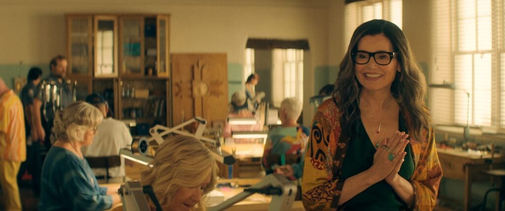 The Boroughs. Geena Davis as Renee in The Boroughs. Cr. Courtesy of Netflix © 2026