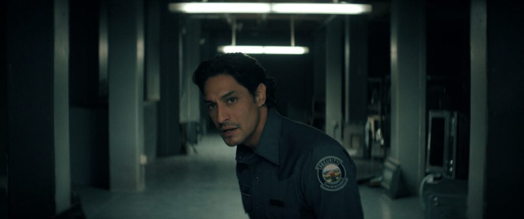 The Boroughs. Carlos Miranda as Paz Navarro in The Boroughs. Cr. Courtesy of Netflix © 2026