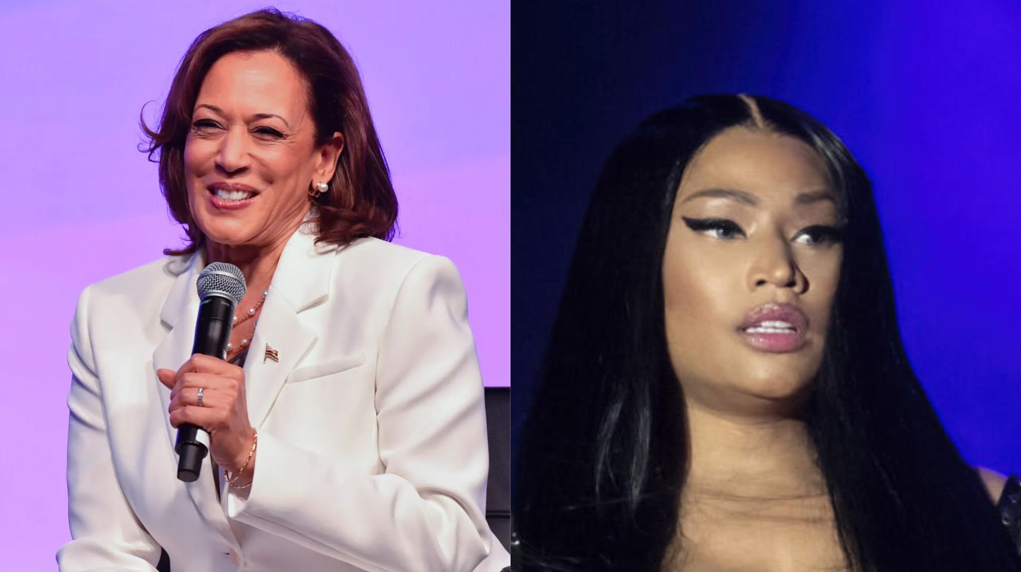 Kamala Harris Ambushed Online By Nicki Minaj's Barbz After Former VP Chides Rapper For Promoting Disinformation