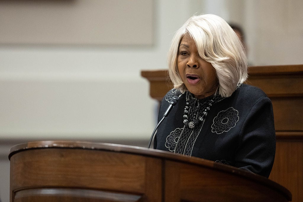 Sen. Louise Lucas (D-VA) speaks during the investiture ceremony of Chief Justice Cleo E. Powell in the chamber of the Supreme Court of Virginia, on March 2, 2026 in Richmond, Virginia. Powell is the first African-American woman Chief Justice of the Virginia Supreme Court.