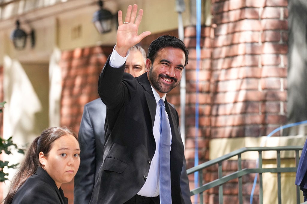 New York City Mayor Zohran Mamdani waves as he arrives to meet with Brazilian President Luiz Inacio Lula da Silva at the residence of Brazil's ambassador to the United Nations, in New York City on September 21, 2026.