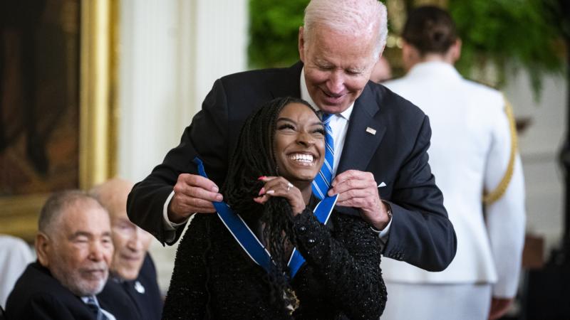 Simone Biles Receives The Presidential Medal Of Freedom 