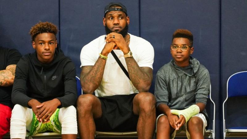 LeBron James Gets 'Emotional AF' Watching His Sons On The Court Together