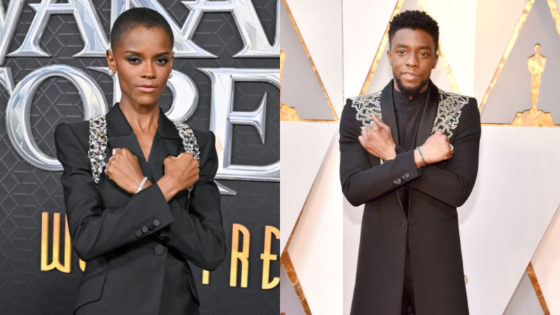Letitia Wright's Homage To Chadwick Boseman At The World Premiere Of 'Wakanda Forever' Had Us In Our Feels
