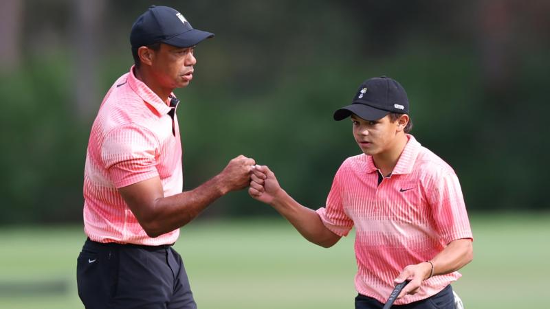 Tiger Woods And His Son Charlie Share Heartwarming Moments At The PNC Championship