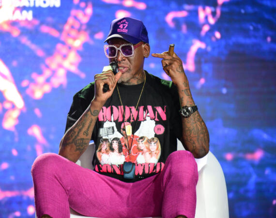 Dennis Rodman Wore A Skirt At A Pride Month Event Appearance, And Some People Are Outraged