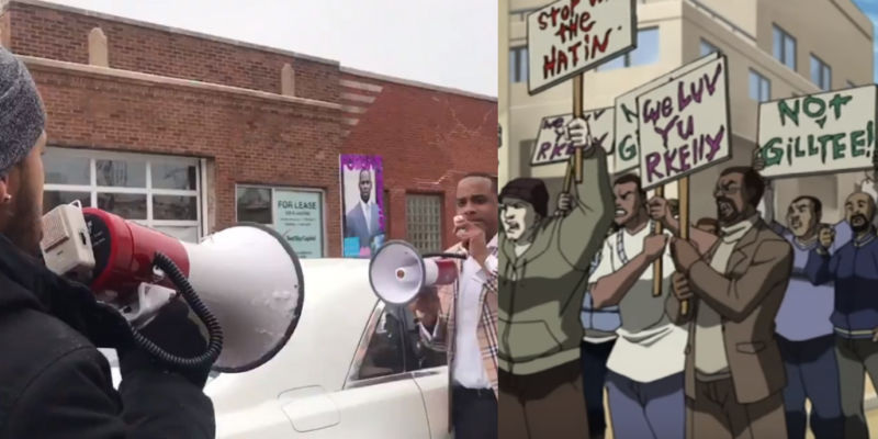A Recent Clash Between R. Kelly Supporters And Protesters Makes This 'Boondocks' Episode All The More Relevant