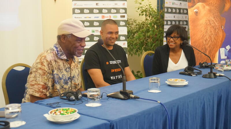 Danny Glover, Fred Kuwornu, and Cheryl Boone Isaacs on panel at 2016 Ischia Global Film & Music Festival