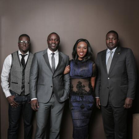 (From Left to Right): Thione Niang, AKON, Eunice Omole, and Samba Bathily (EbonyLife TV)