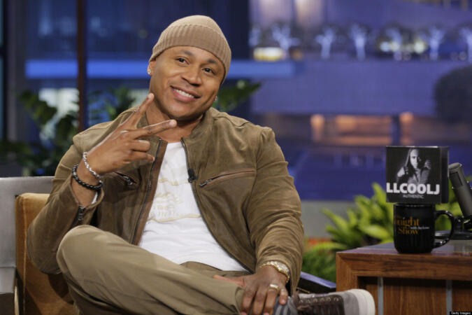 THE TONIGHT SHOW WITH JAY LENO -- Episode 4443 -- Pictured: Actor LL Cool J during an interview on April 11, 2013 -- (Photo by: Stacie McChesney/NBC/NBCU Photo Bank via Getty Images)