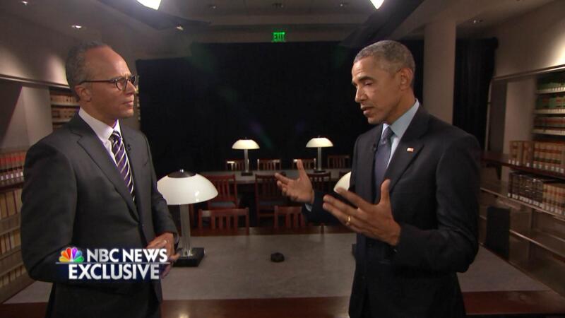 "NBC Nightly News" anchor Lester Holt with President Obama