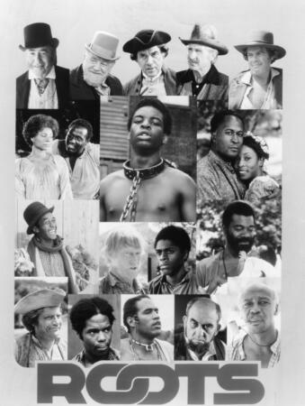 1977: A collage of the cast of the television miniseries "Roots" which aired in 1977. (Photo by Michael Ochs Archives/Getty Images)