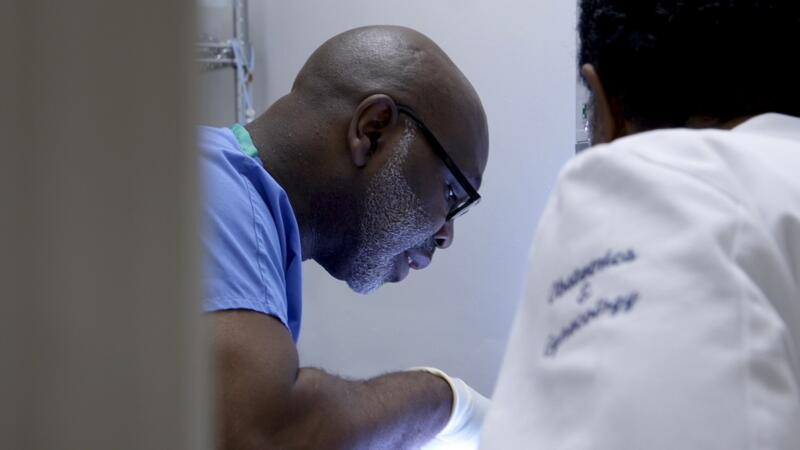 A frame of Dr. Willie Parker from Dawn Porter’s documentary TRAPPED. Photo courtesy of Derek Wiesehahn.