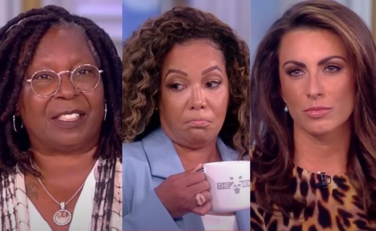Whoopi Goldberg Yells To Get 'The View' Back On Track After Sunny And Ana Get Into It With Conservative Guest Alyssa Farah Griffin
