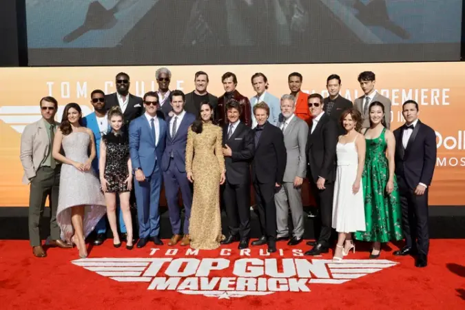 Tom Cruise, Greg Tarzan Davis, Jon Hamm, Jake Picking And More Talk 'Top Gun: Maverick' On The Red Carpet