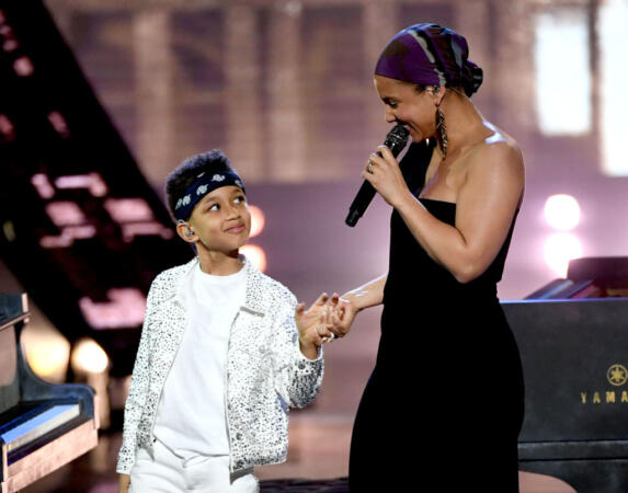 Alicia Keys' 8-Year-Old Son Genesis Acts As Bodyguard Onstage: 'He Heard How People Been Acting At Shows'