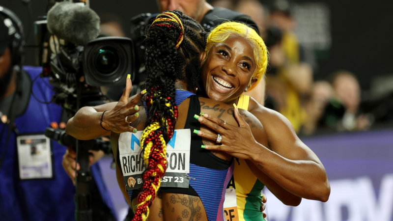 Sha’Carri Richardson Gives Jamaican Bronze Medalist Shelly-Ann Fraser-Pryce Her Flowers: 'She's An Amazing Athlete'