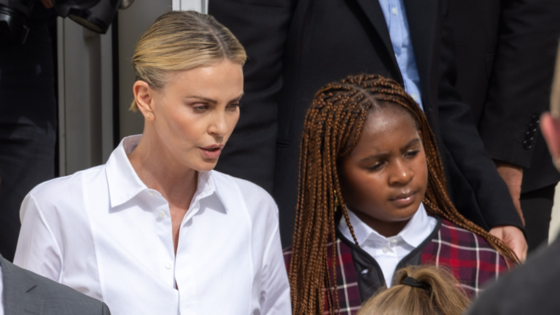 Charlize Theron And Daughter Jackson Attend Dior Show At Paris Fashion Week