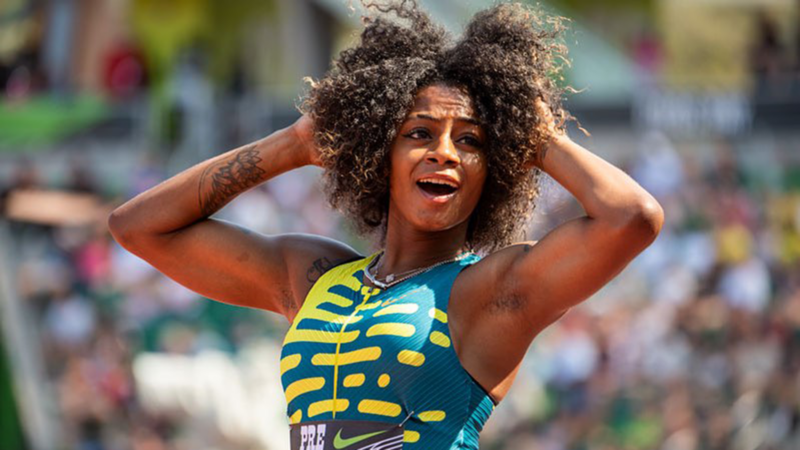 Sha'Carri Richardson Flaunts Natural Hair During 2023 Diamond League ...