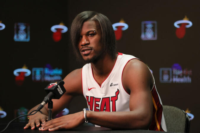 Jimmy Butler Debuts New Emo-Inspired Hairdo At Miami Heat Media Day: 'This Is Me'