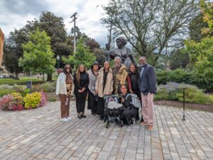 Harriet Tubman bronze statue group photo
