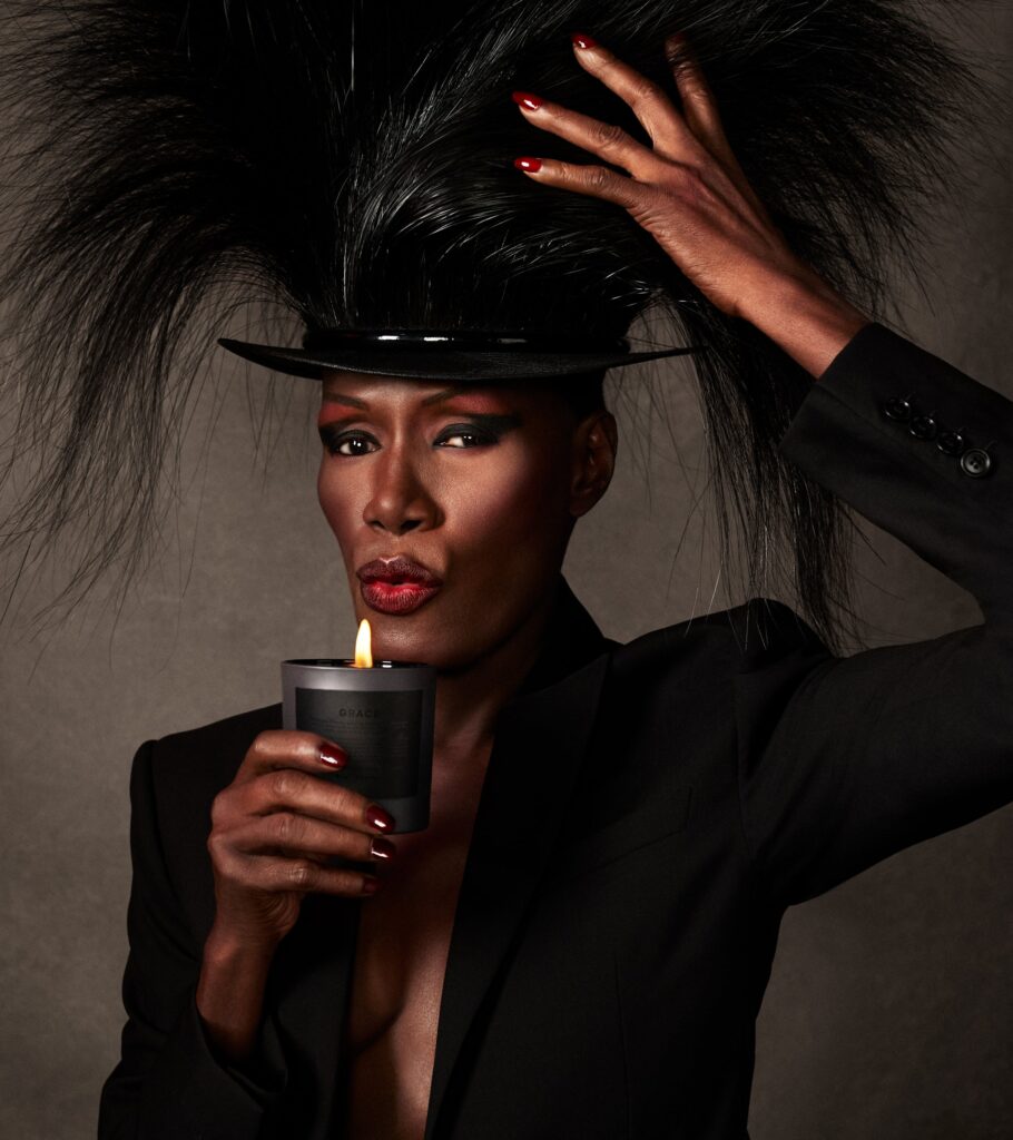 grace jones holding the candle