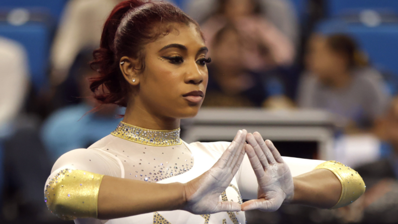Gymnast Nya Reed Reps Delta Sigma Theta During Debut UCLA Performance: 'Representation Matters'