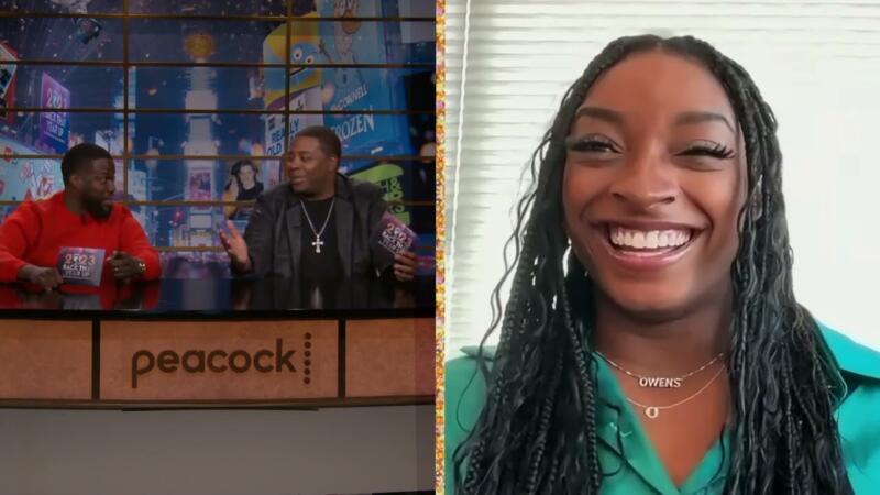 Simone Biles Talks About Marriage To Jonathan Owens With Kevin Hart And Kenan Thompson In Exclusive 'Back That Year Up' Preview
