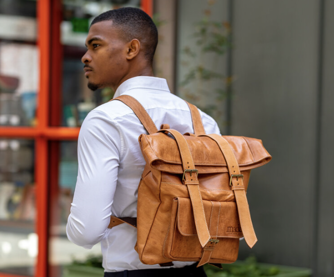 Black Quiet Luxury pictured: Made Leather Co. backpack