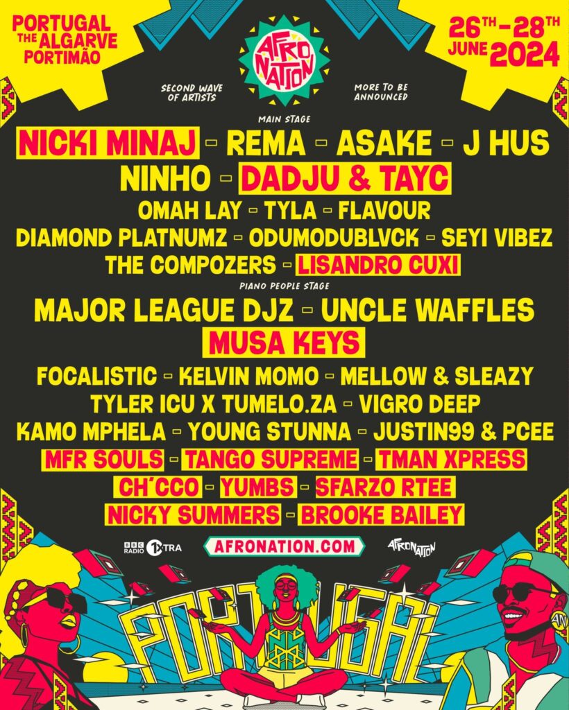 Black Music Festivals in 2024 pictured: Afro Nation Portugal Lineup