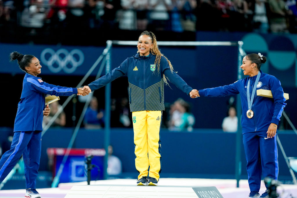 Simone Biles, Rebeca Andrade And Jordan Chiles Closed Out Gymnastics At The 2024 Olympics With The Ultimate Black Girl Excellence Moment