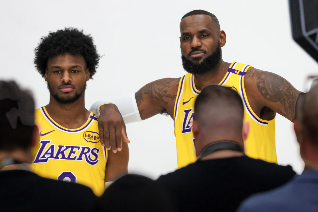 Bronny And LeBron James Make Public Debut As Lakers Teammates For Media Day