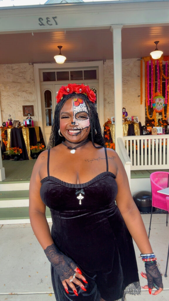 Shanique Yates at Day of the Dead Celebraiton