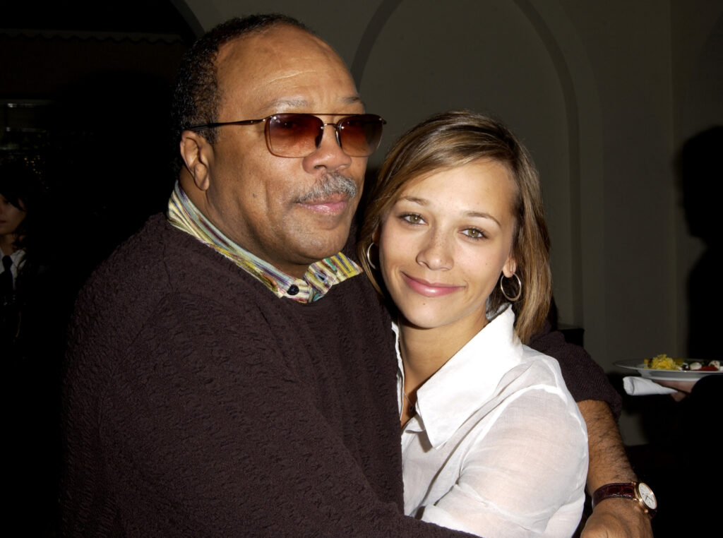 Rashida Jones Net Worth pictured: Rashida Jones and Quincy Jones