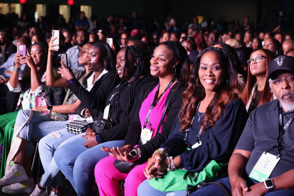 HOUSTON, TEXAS - NOVEMBER 13: Attendees are seen at AfroTech Conference 2024 - Day One at George R. Brown Convention Center on November 13, 2024 in Houston, Texas.