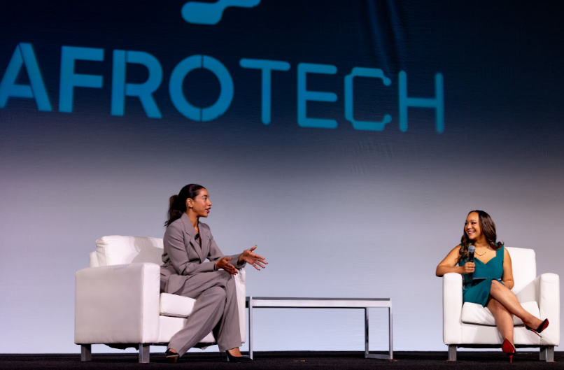 Hannah Bronfman and Blavity Founder/CEO Morgan DeBaun have discussion at AfroTech