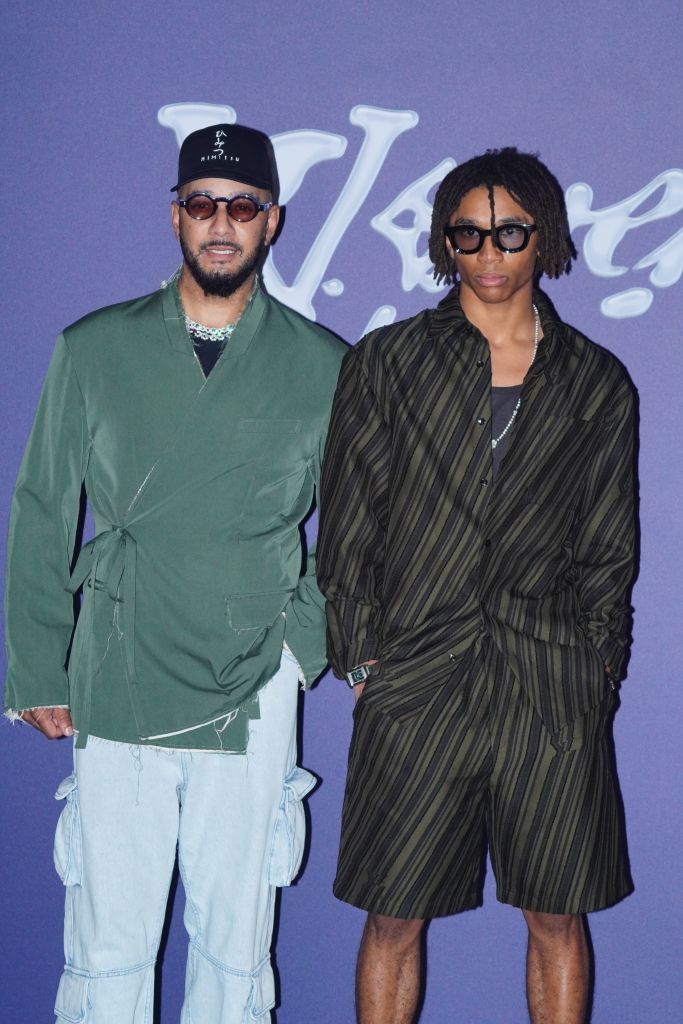 Swizz Beatz and Kasseem Dean Jr. attend Louis Vuitton Men's Pre-Fall 2024 fashion show on November 30, 2023 in Hong Kong, China. 